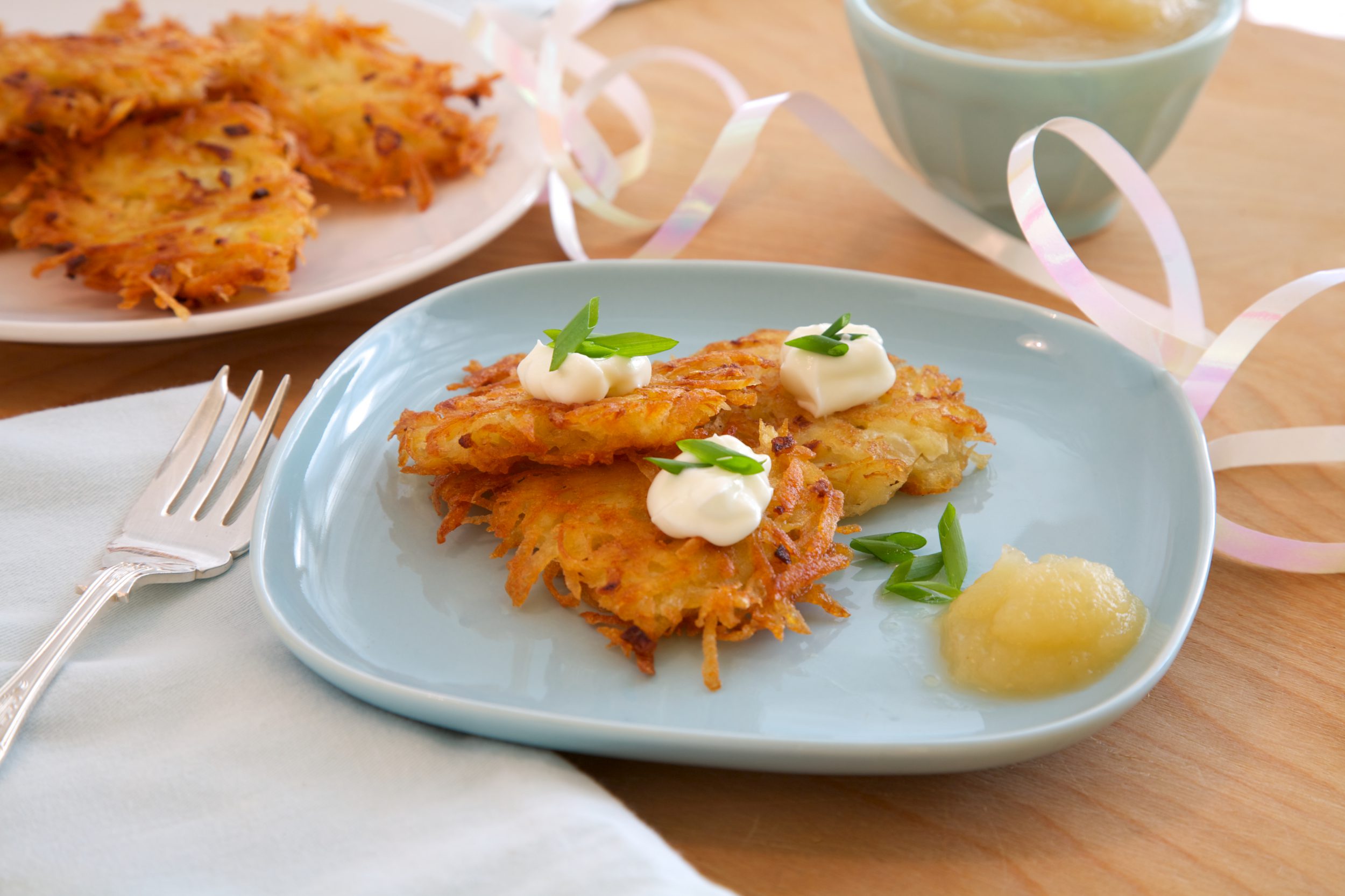Potato and Parsnip Cakes with Two Sauces