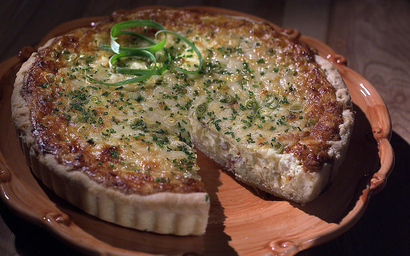 Quiche with bacon and Gruyere cheese