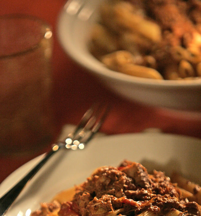 Ragu with pork ribs, sausage and pancetta