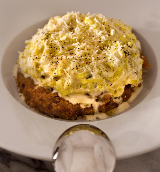Roasted buckwheat polenta with sage cream sauce
