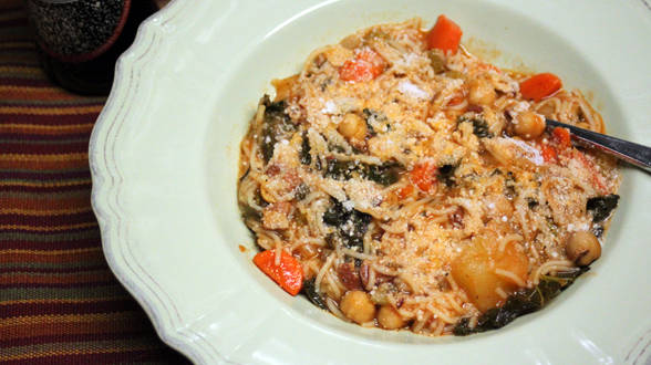 Roasted Red Pepper Minestrone