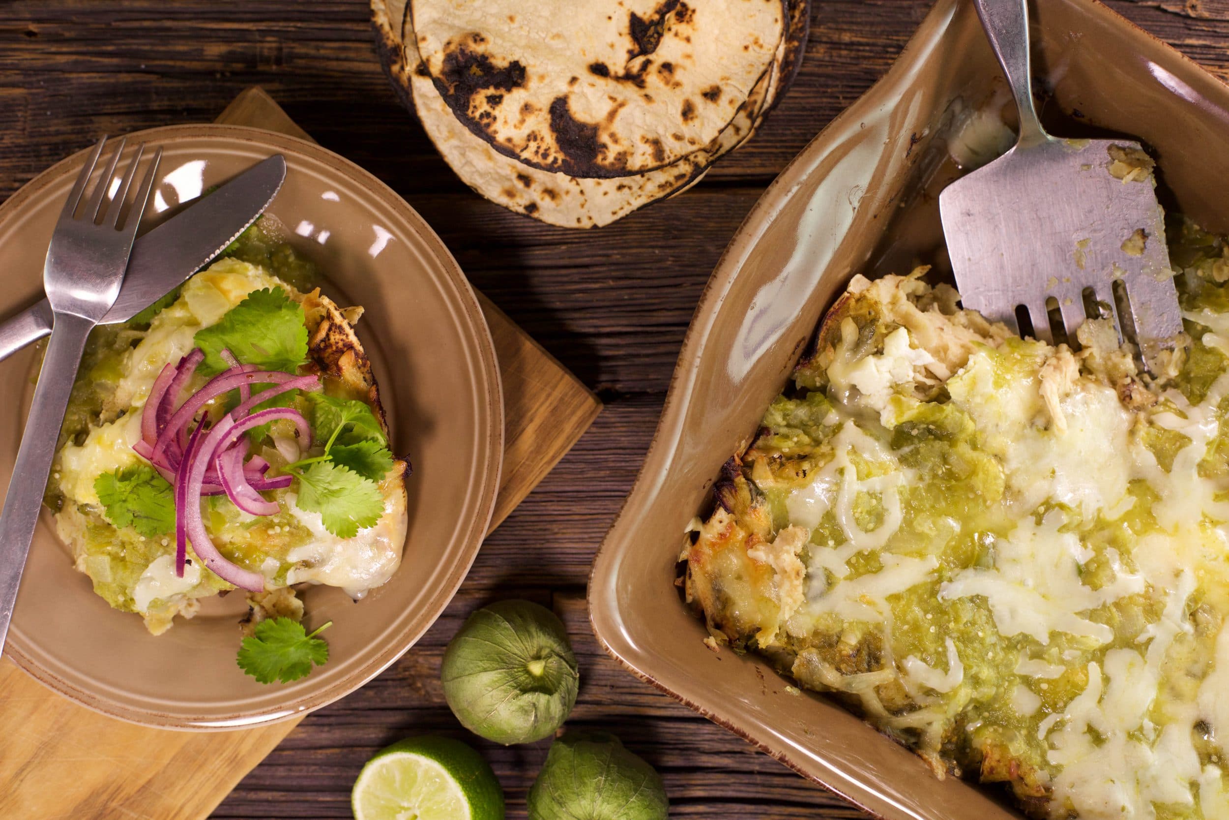 Rotisserie Chicken Enchiladas Verdes