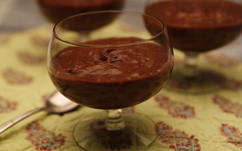 Salted butter caramel-chocolate mousse
