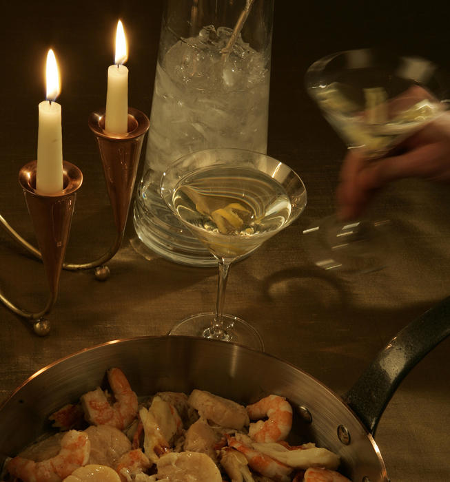 Seafood pan roast with chorizo