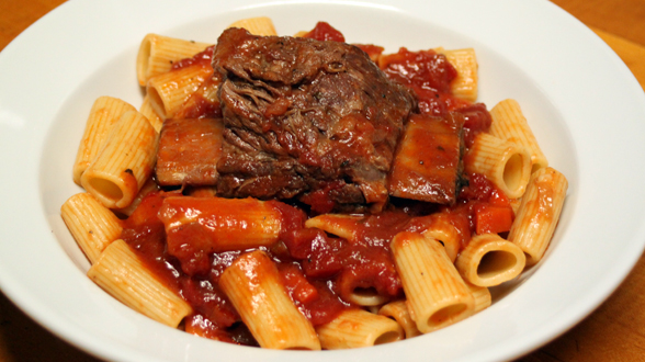 Short Ribs in Red Sauce with Rigatoni