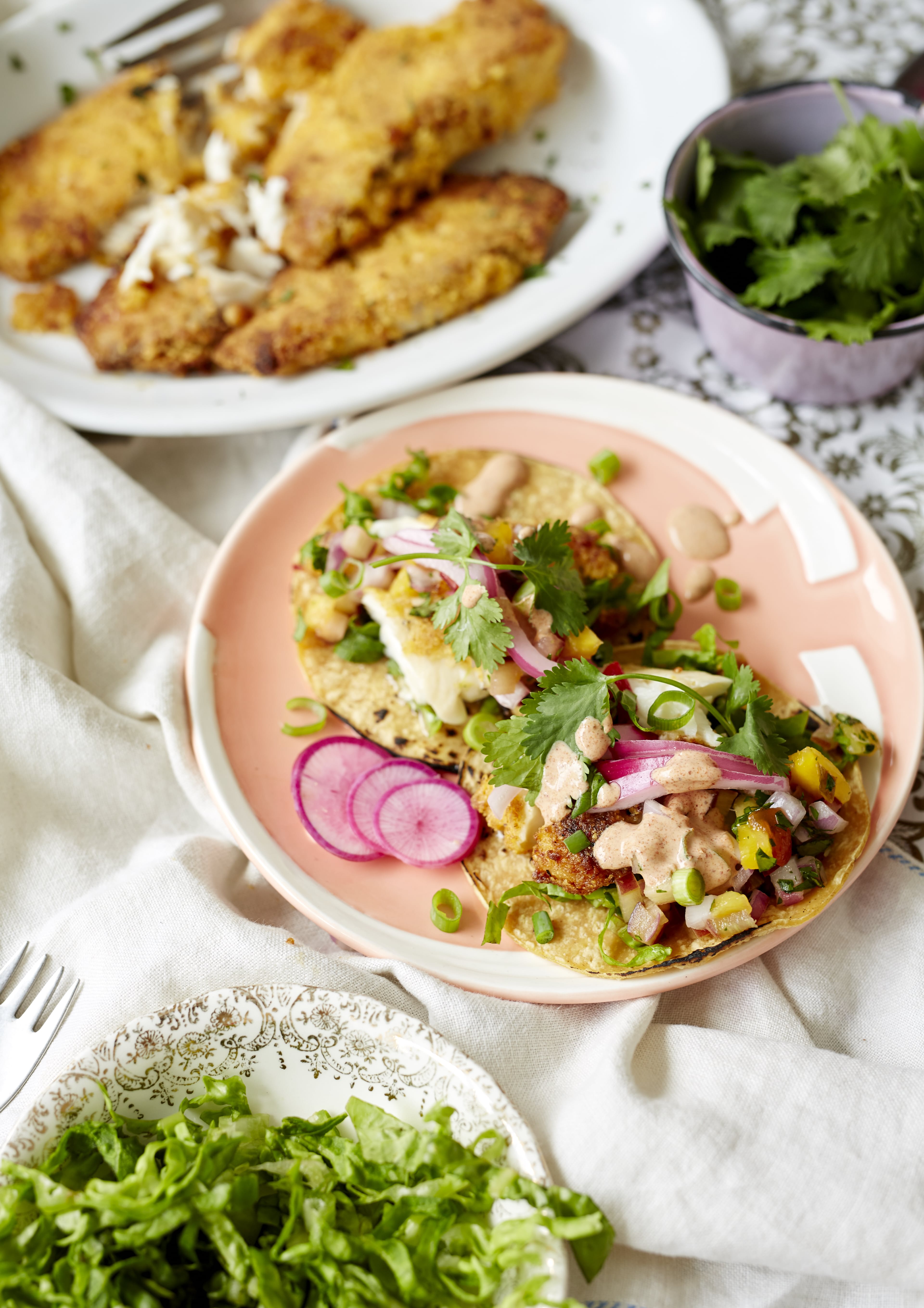 Shrimp and Avocado Tostadas