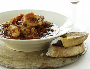Shrimp with Tarragon and Tomato Sauce