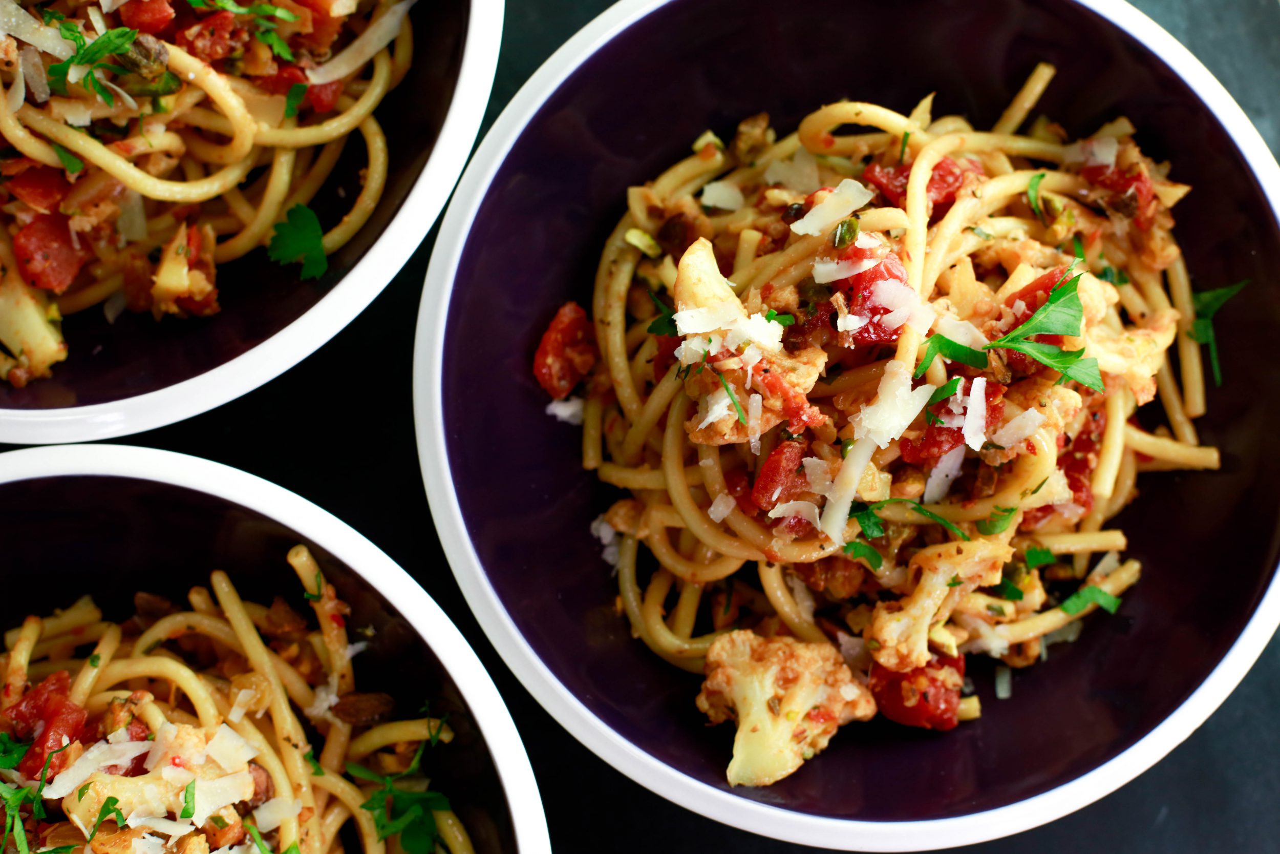 Sicilian-Style Cauliflower Perciatelli