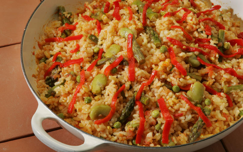 Sofregit-vegetable rice
