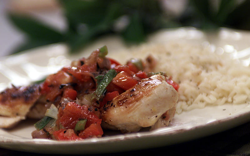 Spicy Chicken Breasts With Grilled Salsa