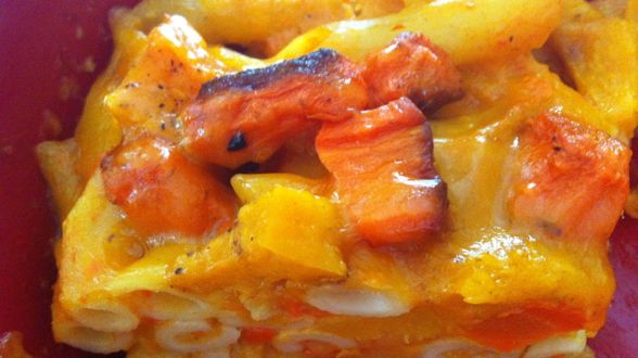 Spicy Roasted Carrot and Squash Mac ‘n Cheese