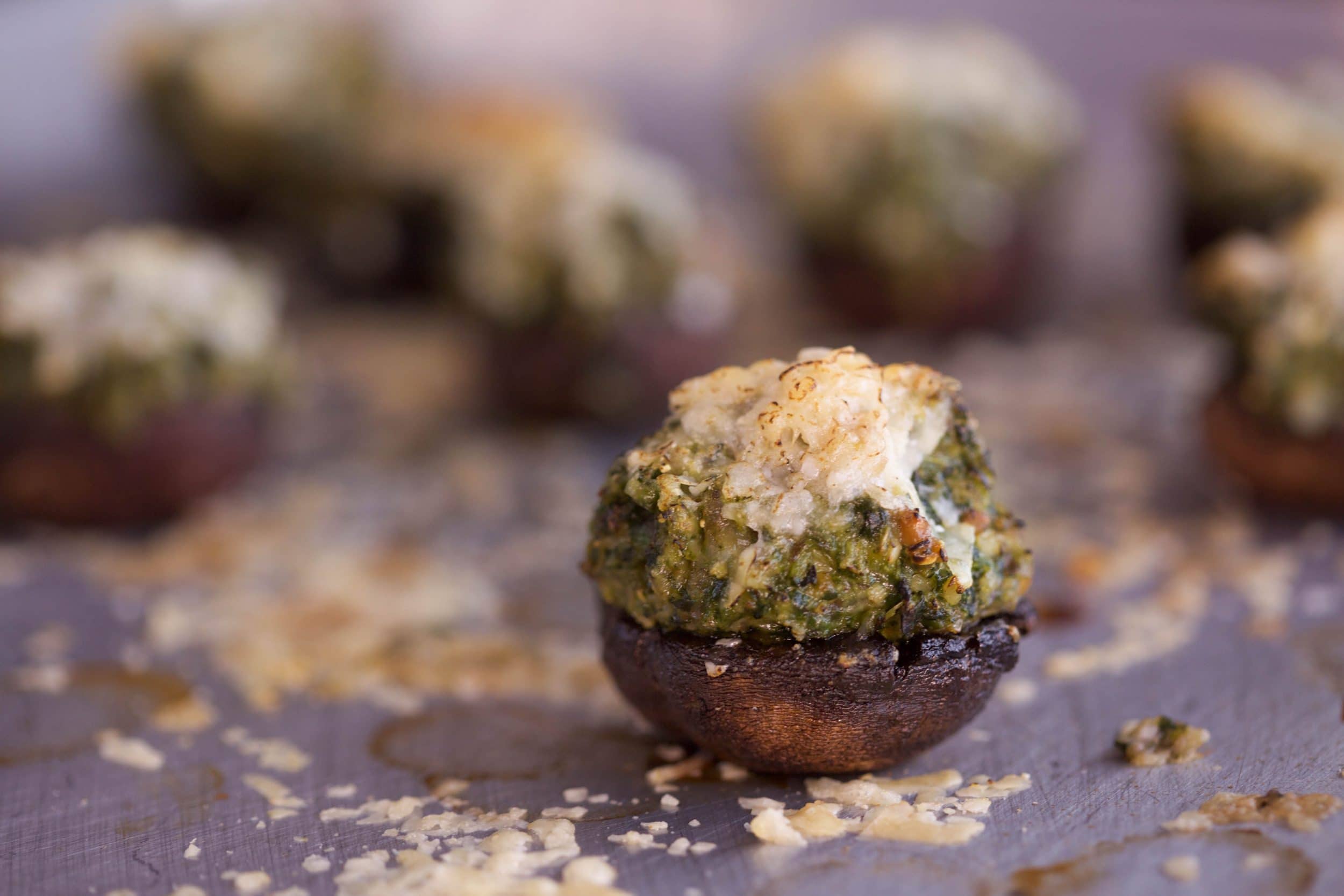 Spinach and Artichoke-Stuffed Mushrooms