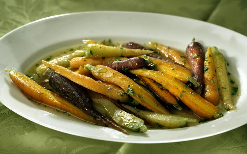 Spring ragout of baby carrots