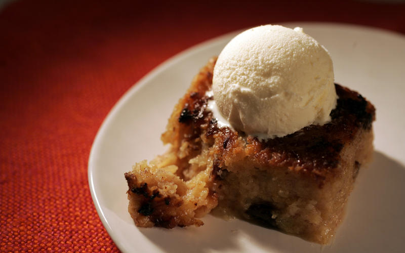 Sweet potato pudding (pain patate)