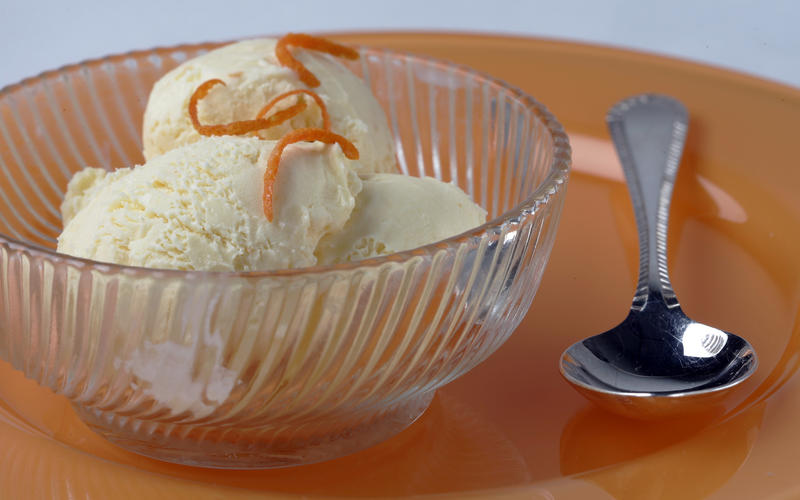Tangerine ice cream