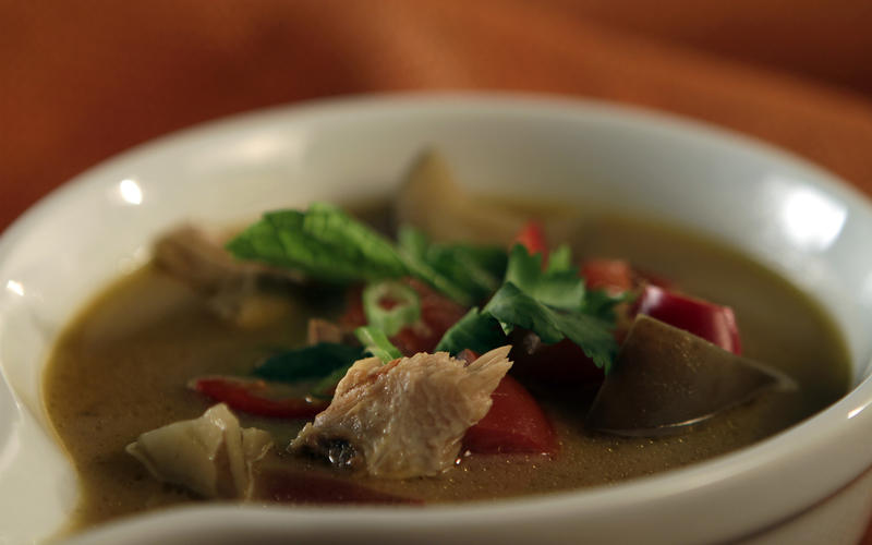 Thai-style turkey soup
