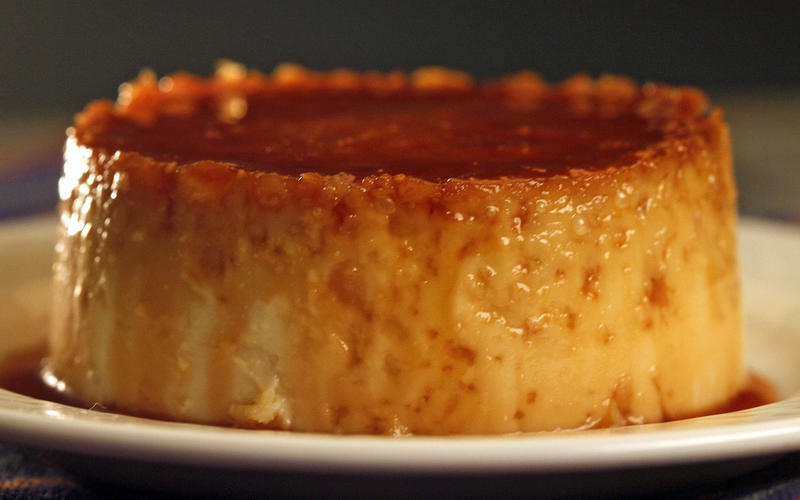 The Eatery's toasted coconut honey flan