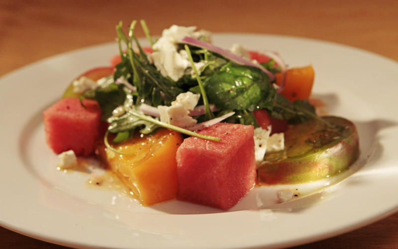 The Hungry Cat's tomato and watermelon salad