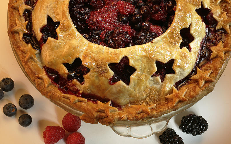 Three-berry pie
