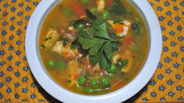 Toasted Orzo Chicken Soup