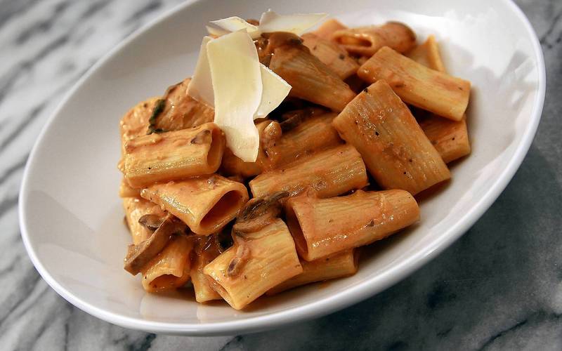 Trattoria Farfalla's rigatoni al tre funghi