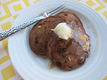 Triple Chocolate Chip Pancakes