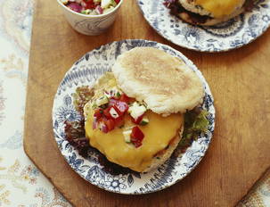 Turkey Burgers with Zucchini Relish