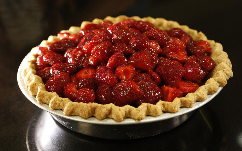 Vintage strawberry pie