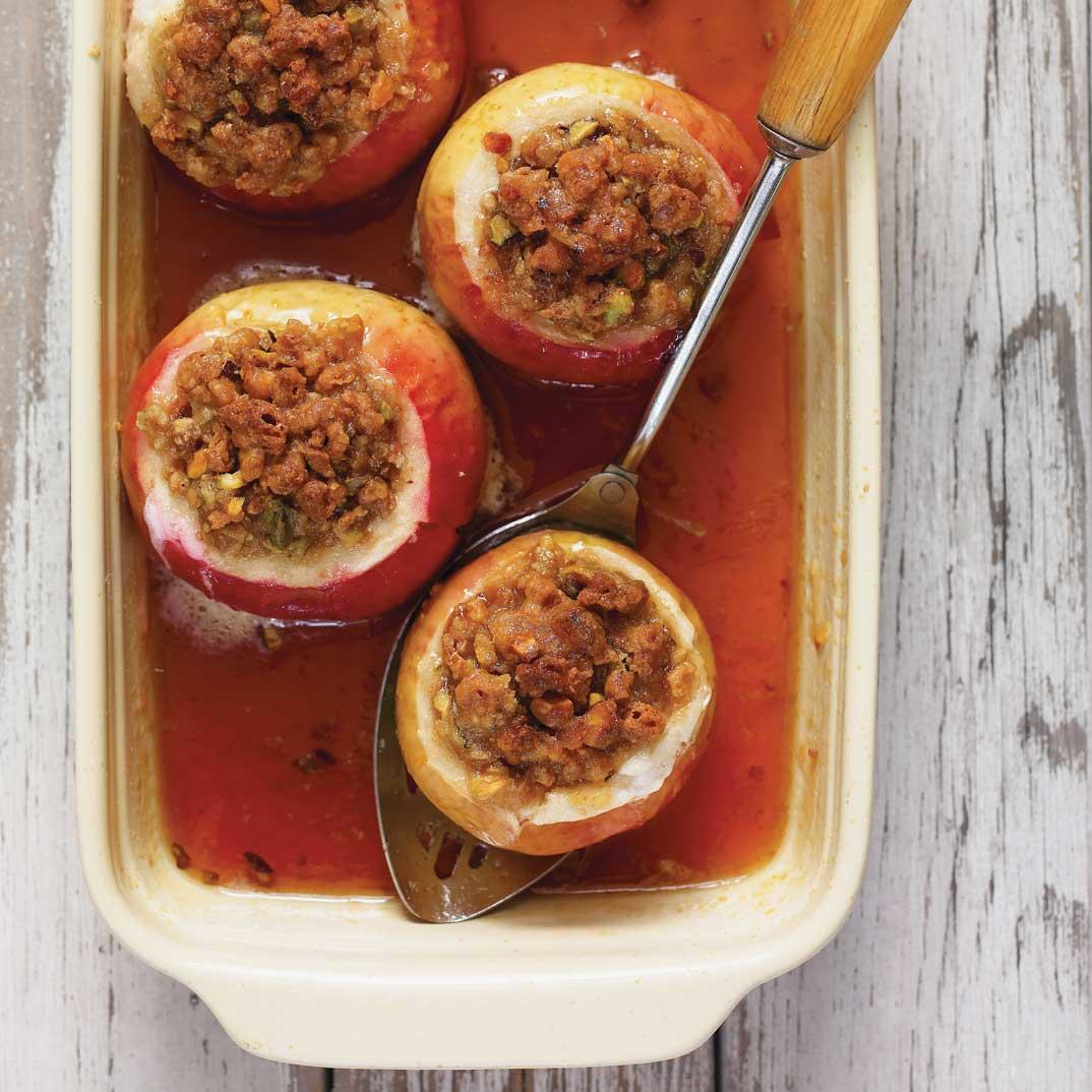 Amaretti and Maple Syrup Stuffed Apples
