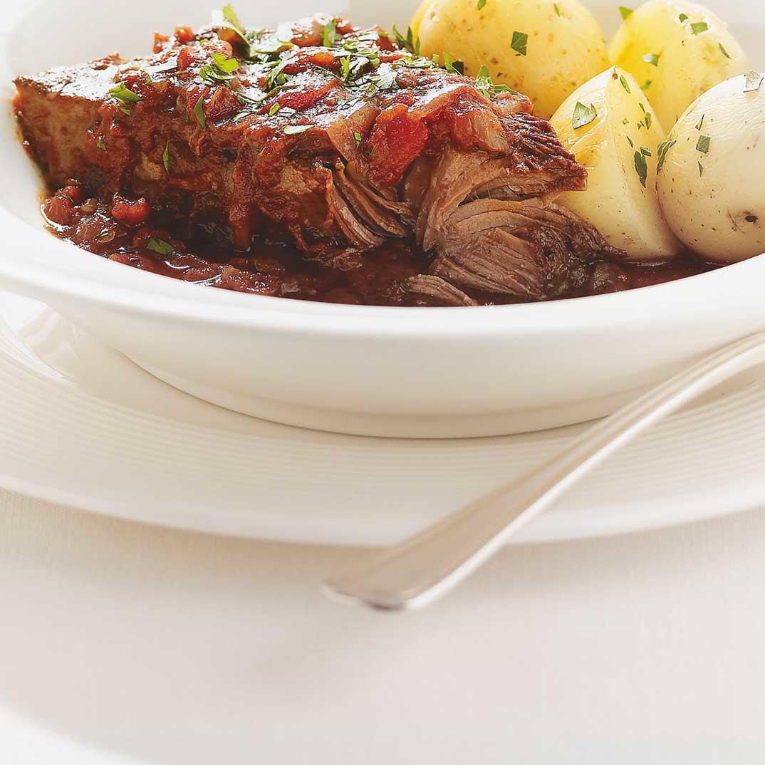 Beef braised in Red Wine 