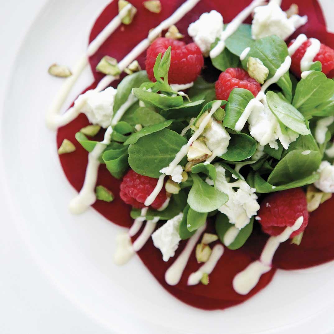 Beet Carpaccio with Goat Cheese