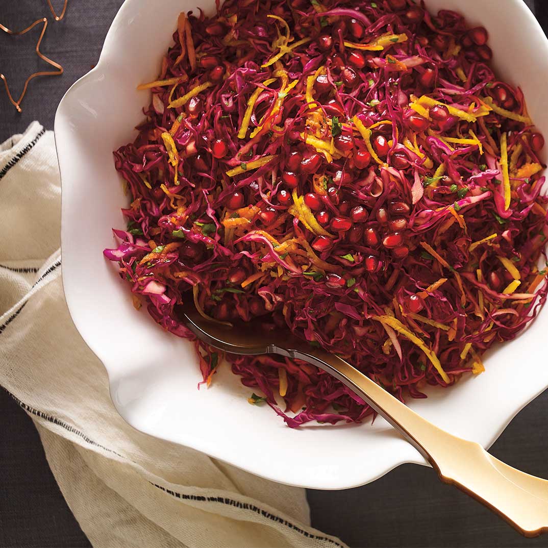 Beet, Pomegranate and Red Cabbage Salad