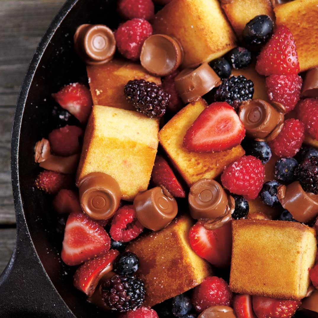Berry, Chocolate and Cake Skillet