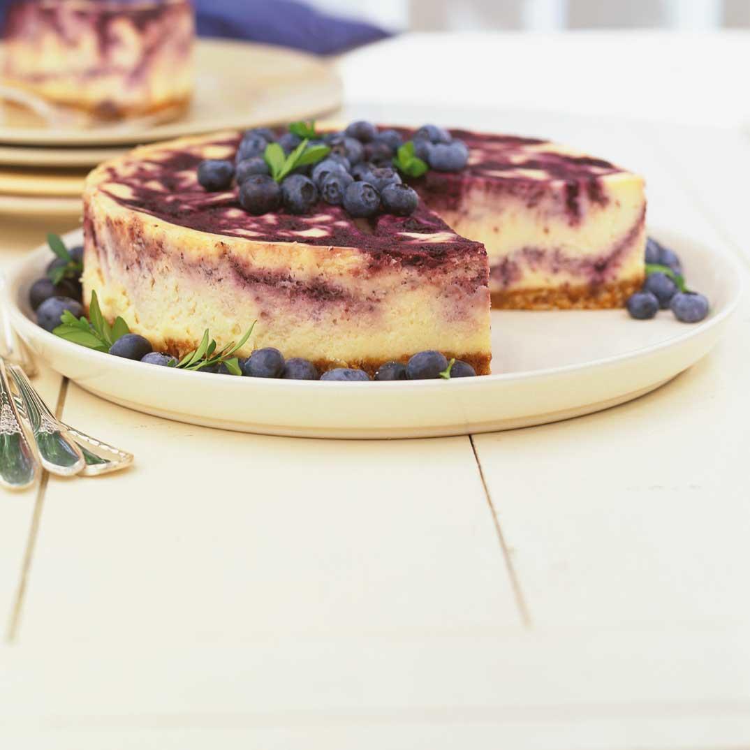 Blueberry Marbled Cheesecake