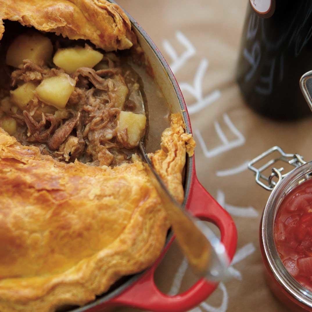 Braised Pork and Duck Confit Meat Pie 