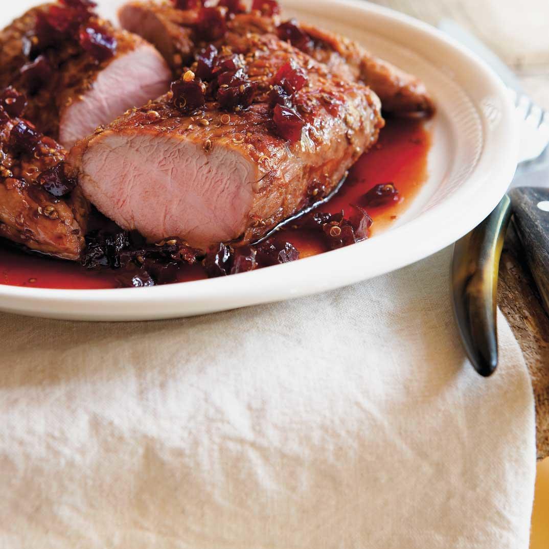 Caramelized Pork Tenderloins with Maple and Beets