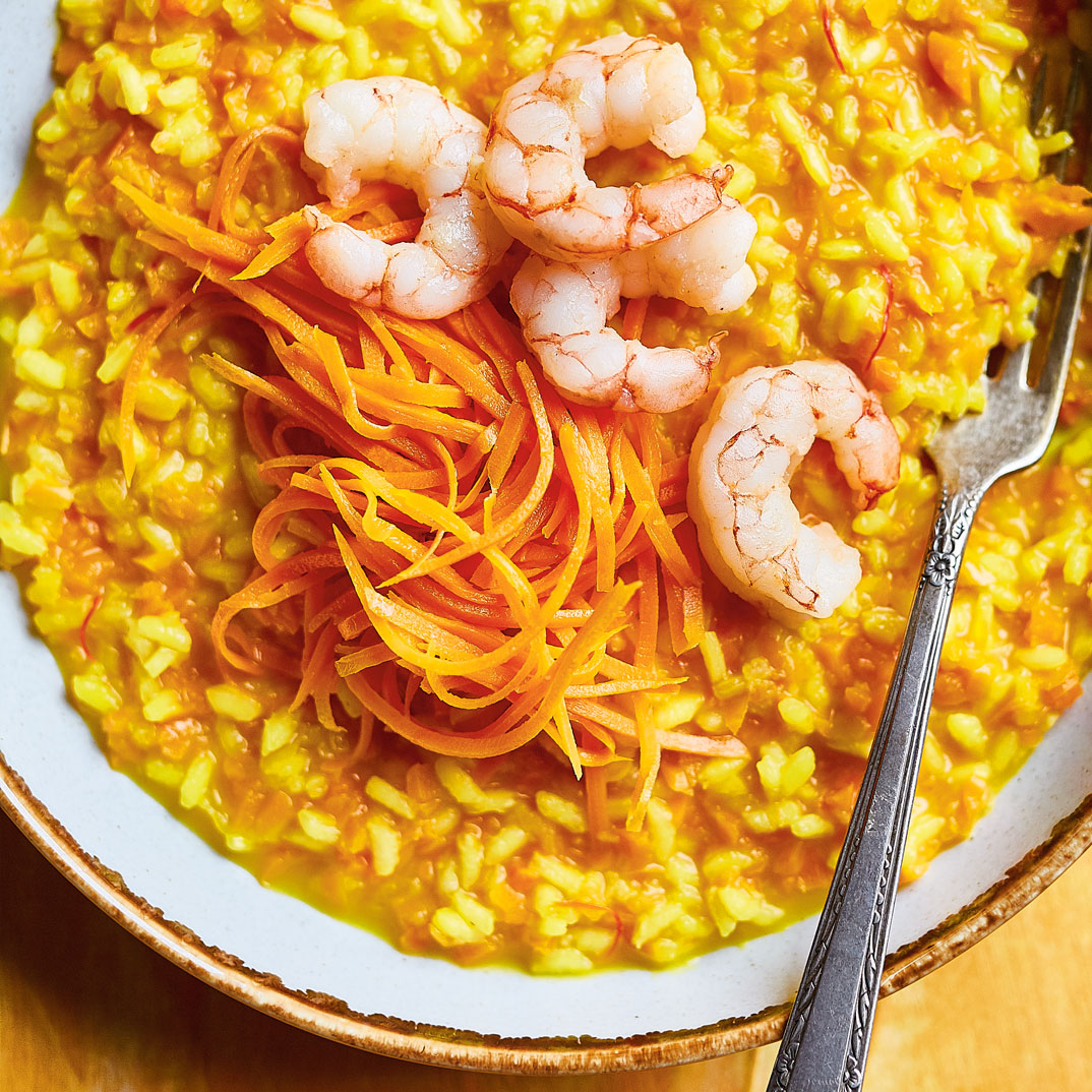 Carrot and Shrimp Risotto