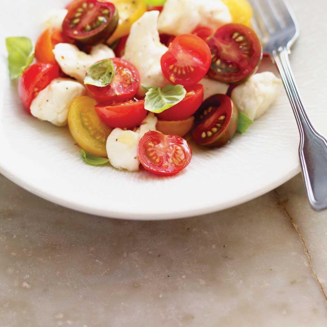 Cherry Tomato and Cheese Curd Salad