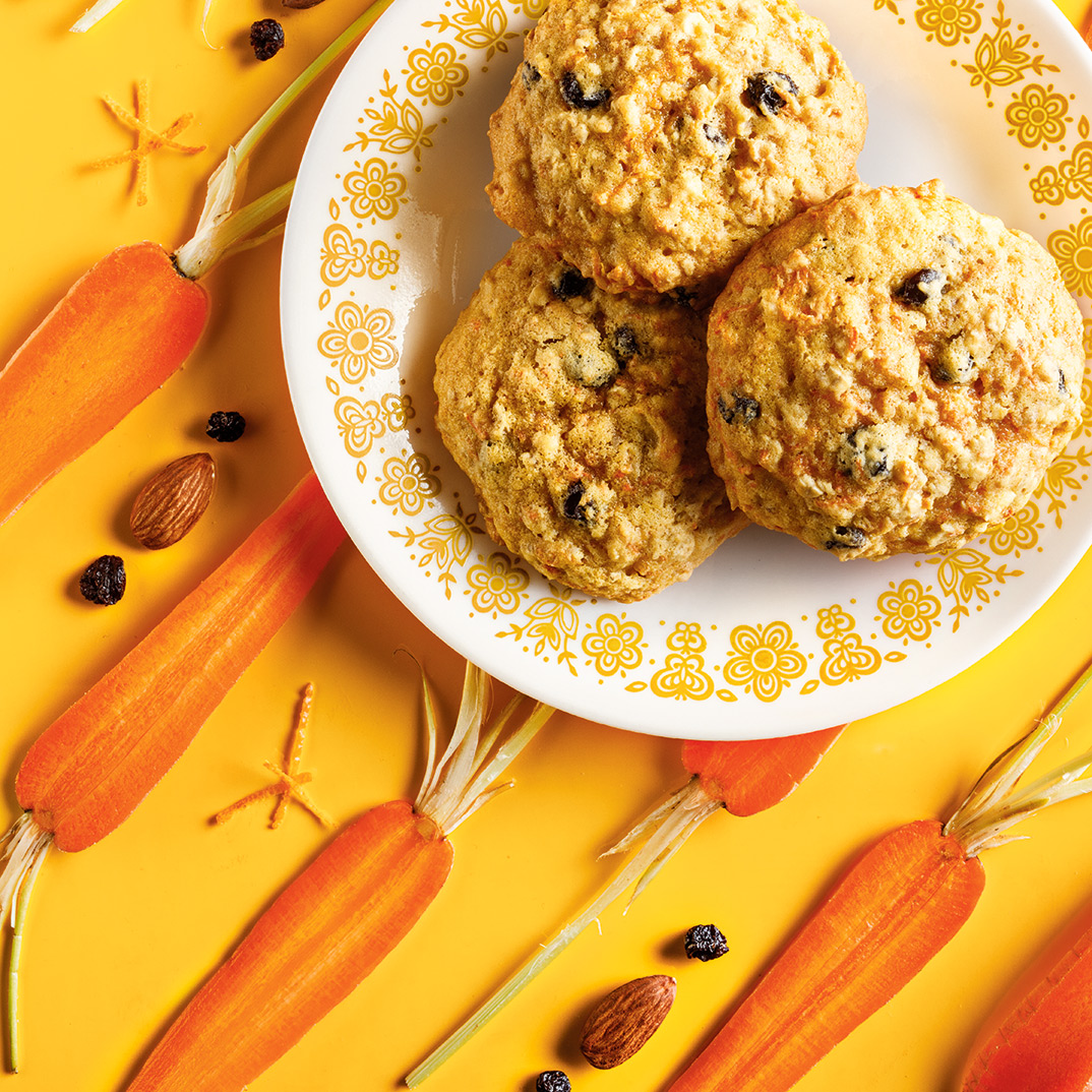 Chewy Carrot and Almond Cookies
