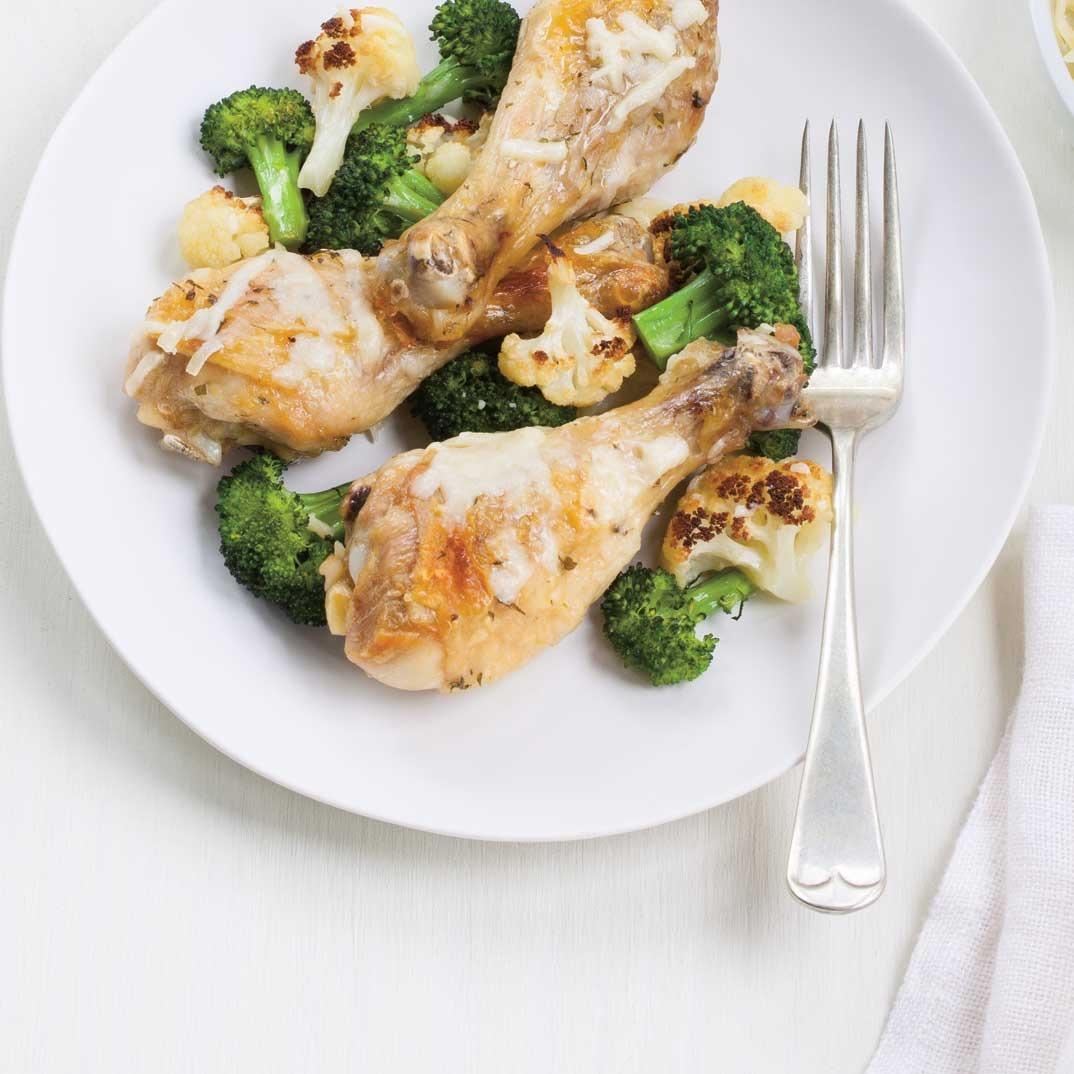 Chicken, Broccoli and Cauliflower with Cheddar