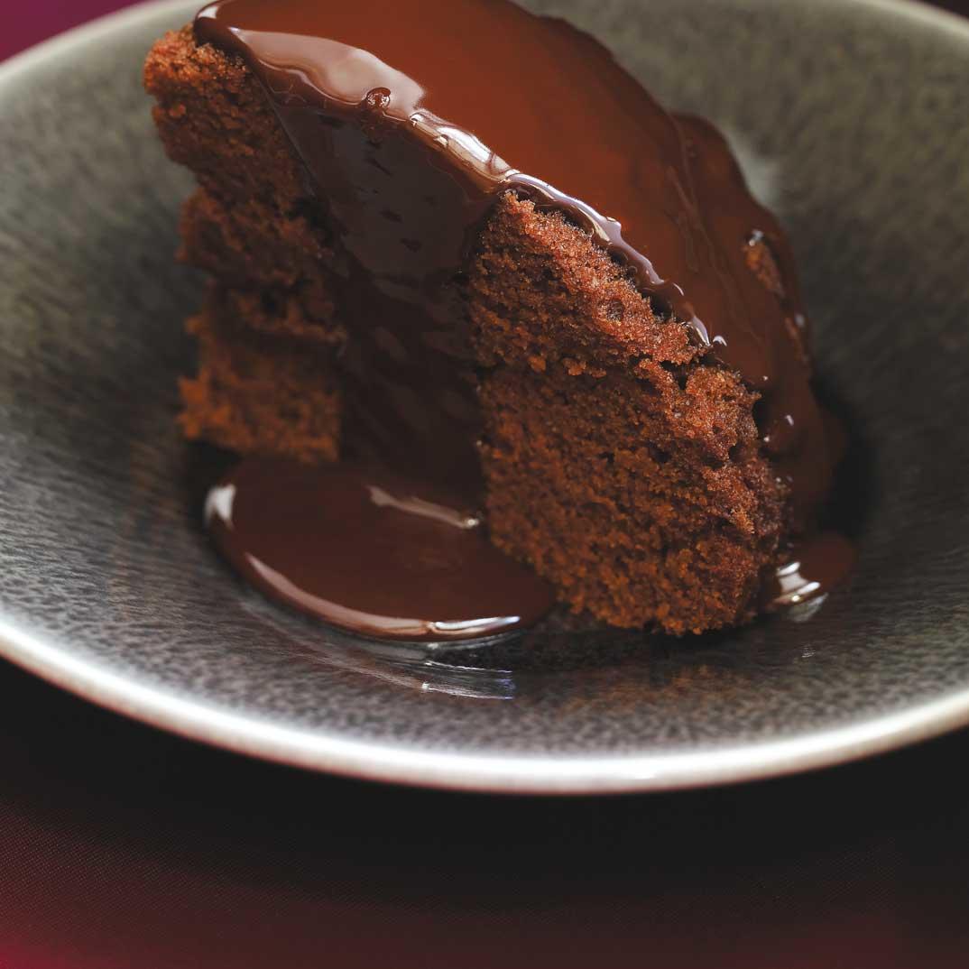 Chocolate Cake with Mocha Sauce 