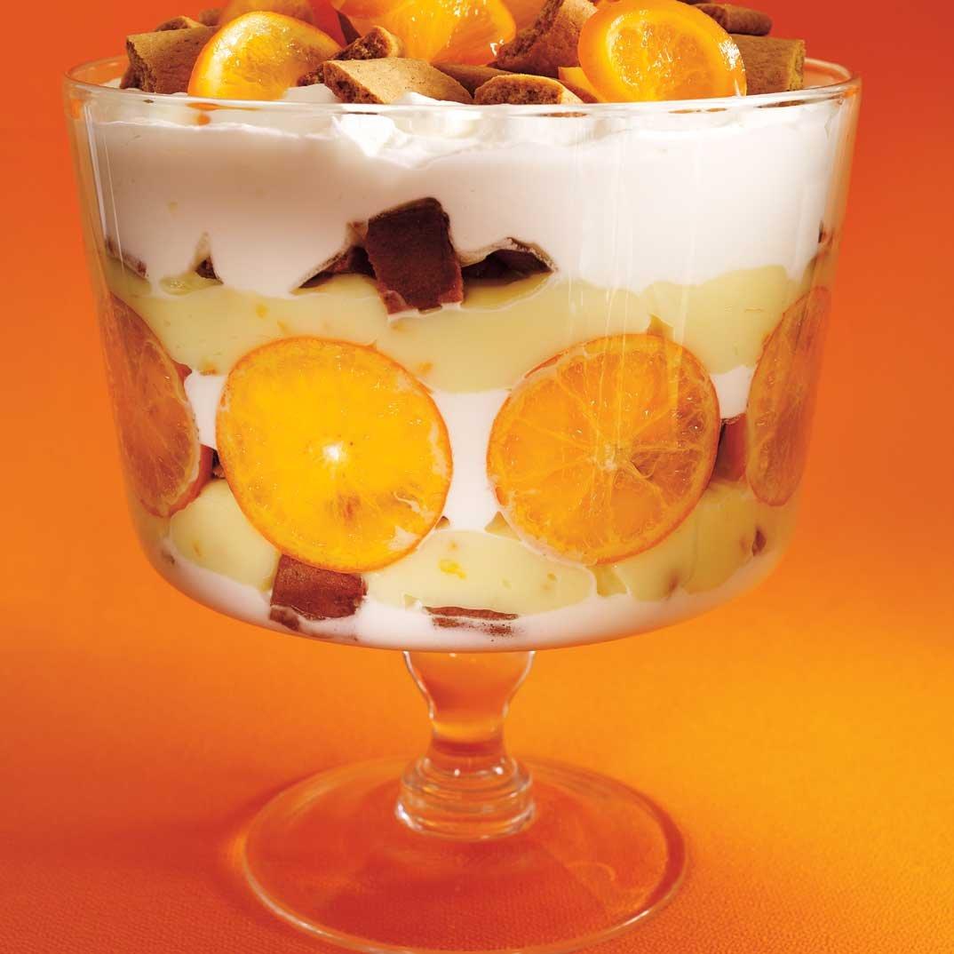Clementine and Gingerbread Cookie Trifle