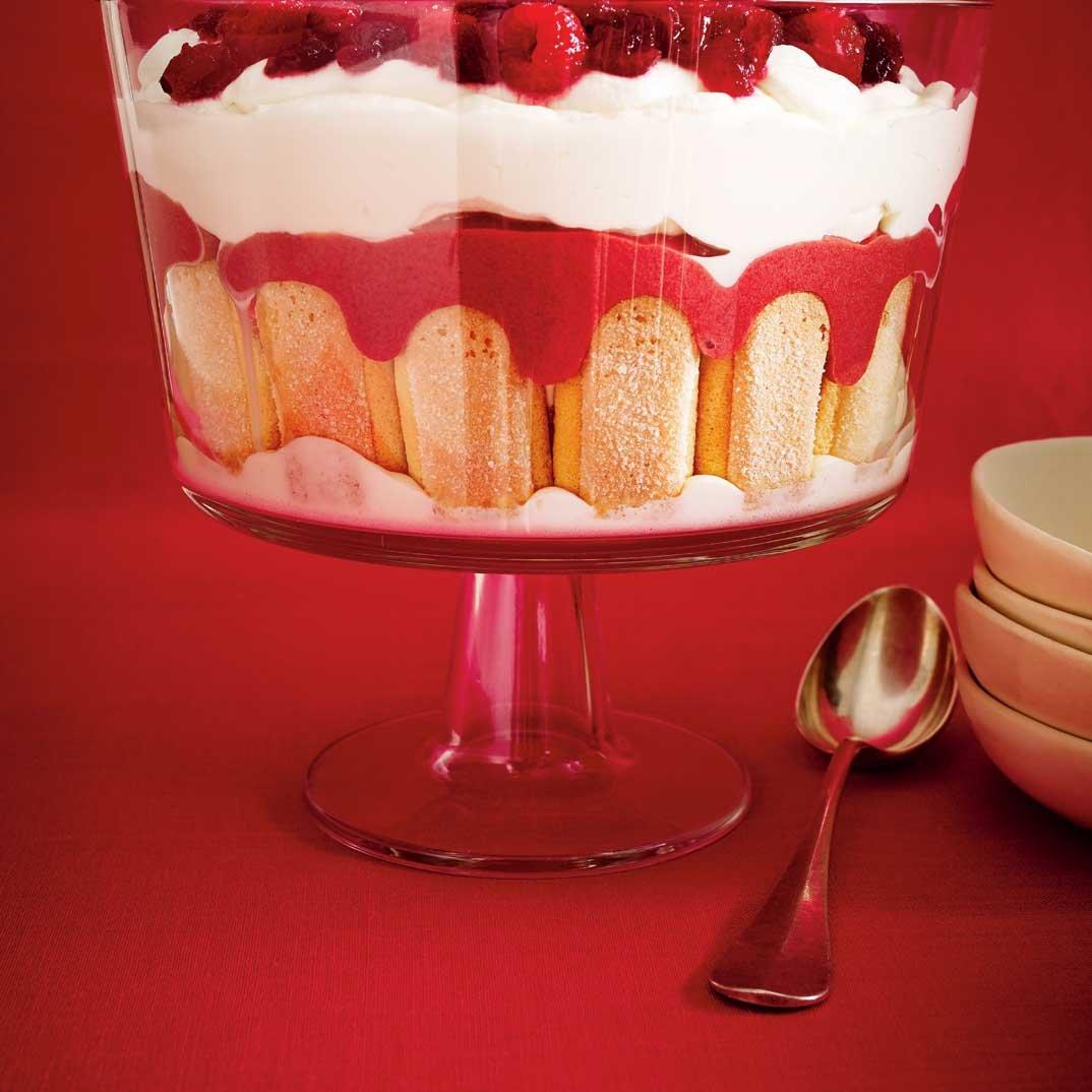 Cranberry and Raspberry Trifle
