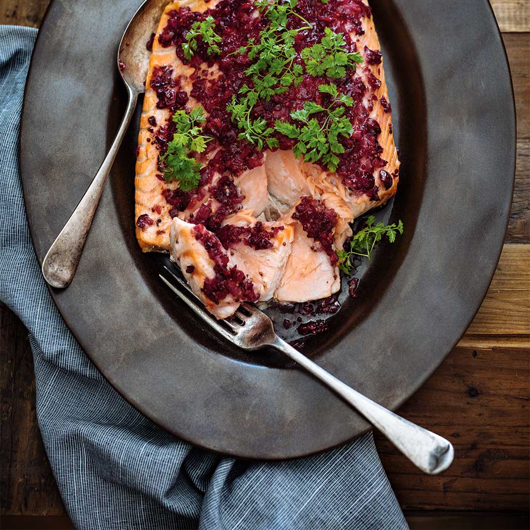 Cranberry Crusted Salmon