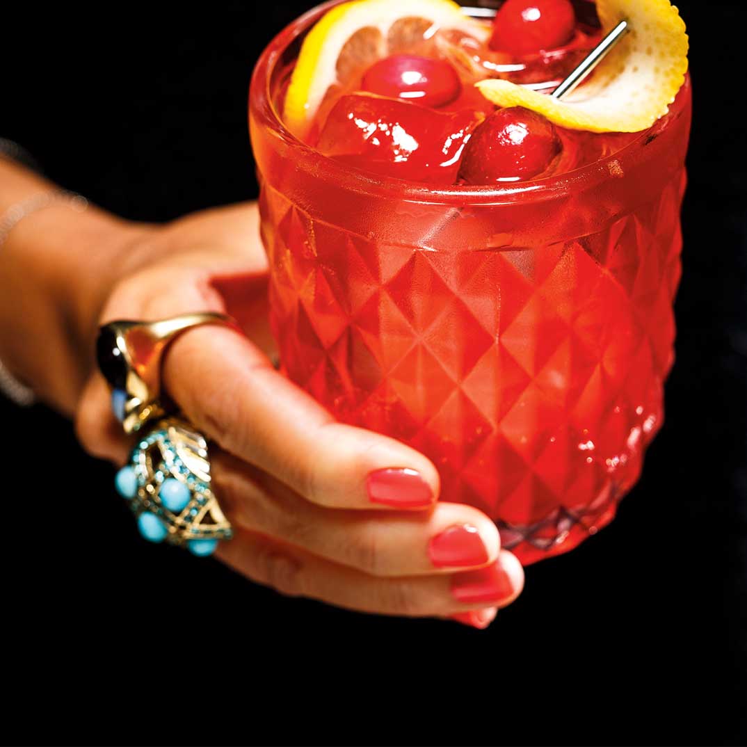 Cranberry Raspberry Shrub Mocktail