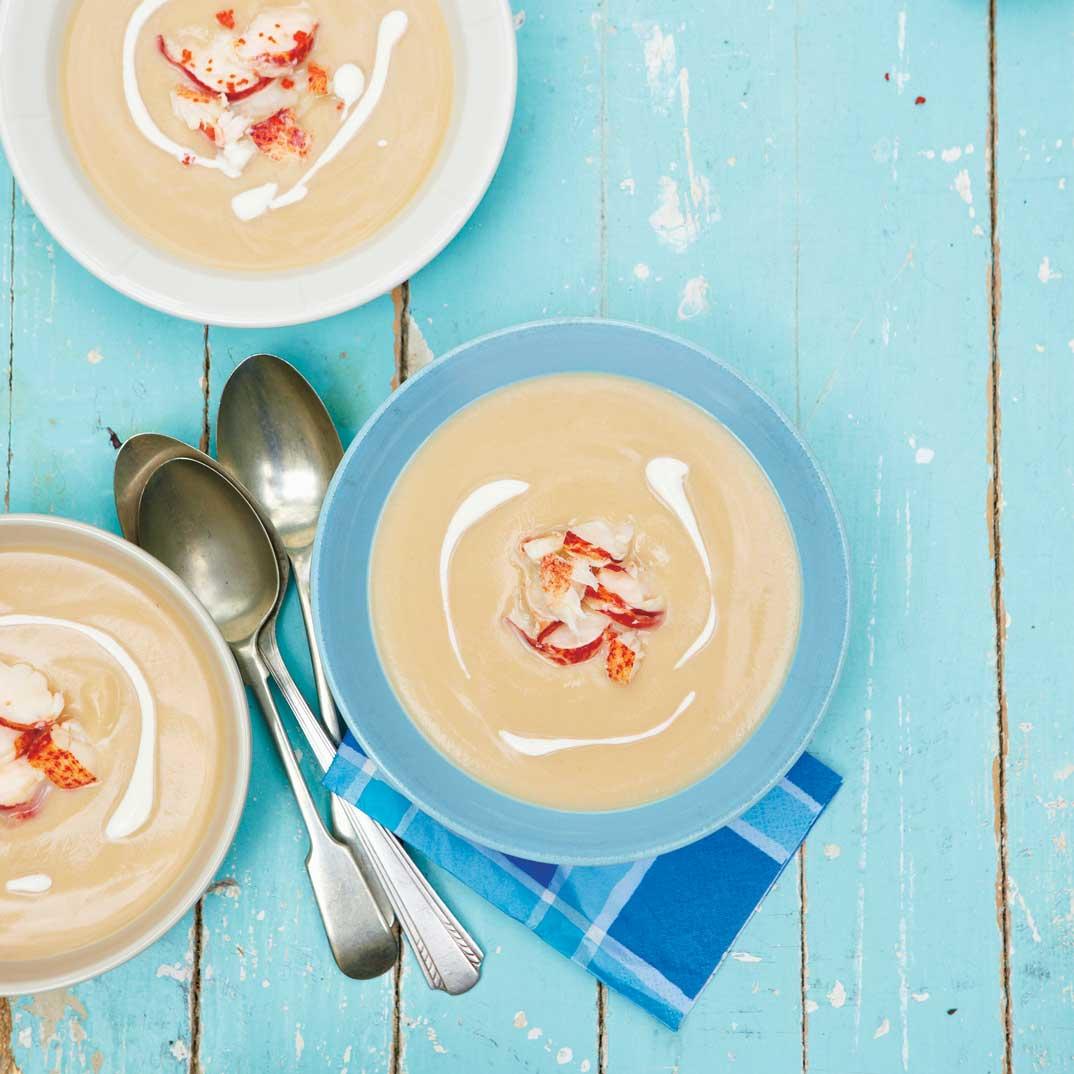 Cream of Cauliflower and Lobster Soup