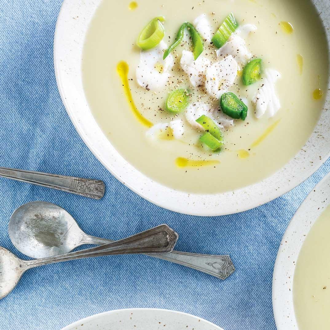 Cream of Leek and Fish Soup