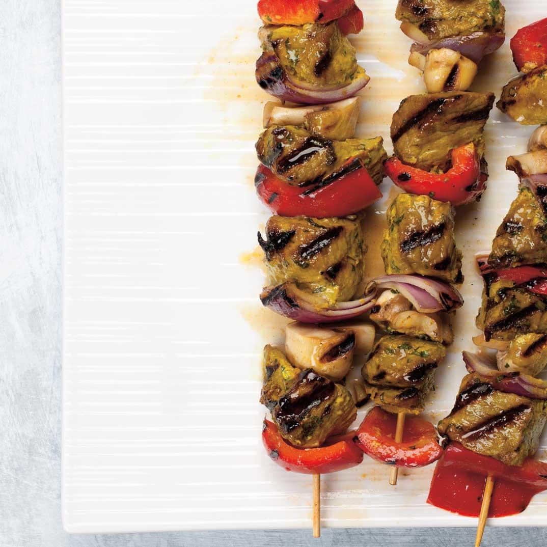 Curried Beef Brochettes