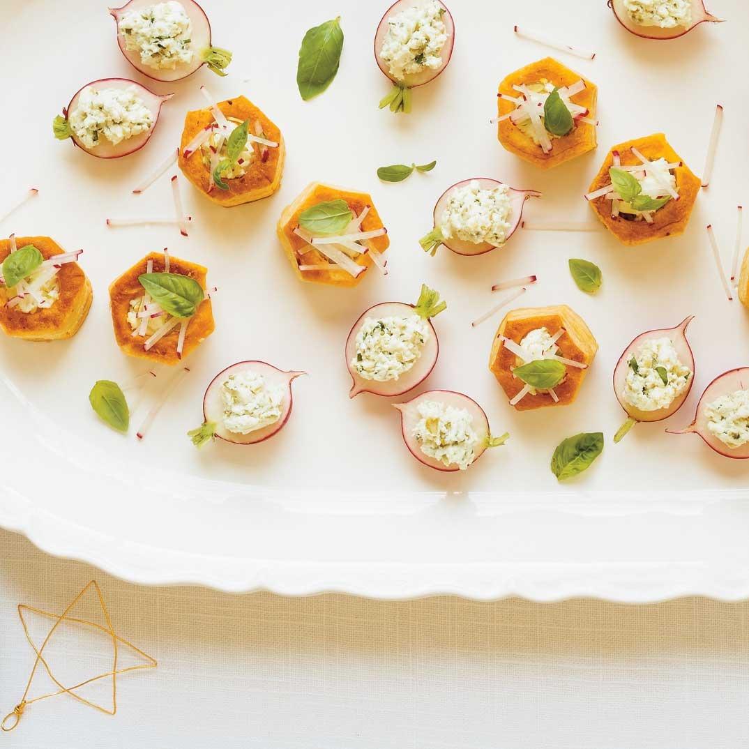 Goat Cheese and Radish Pastry Hors d’oeuvres