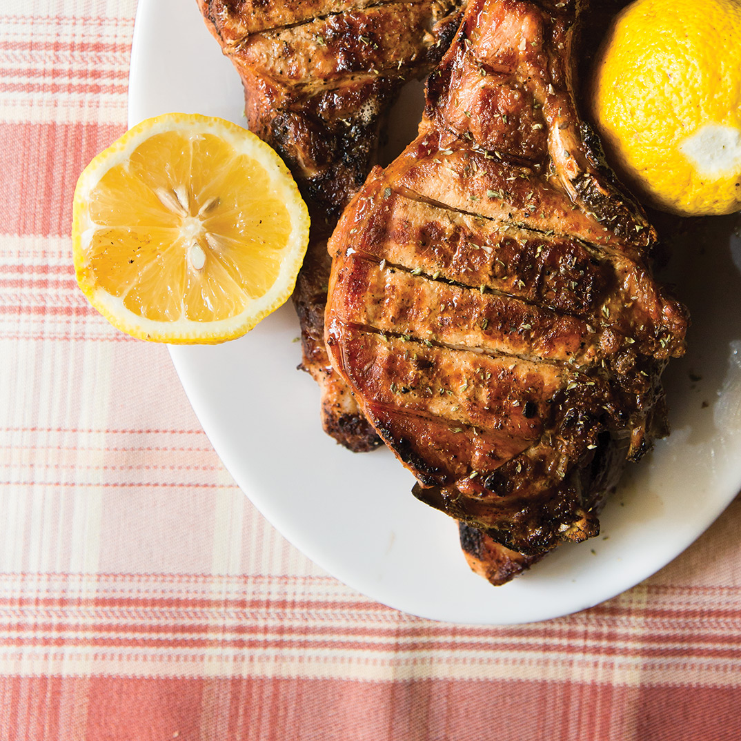 Greek-Style Grilled Pork Chops